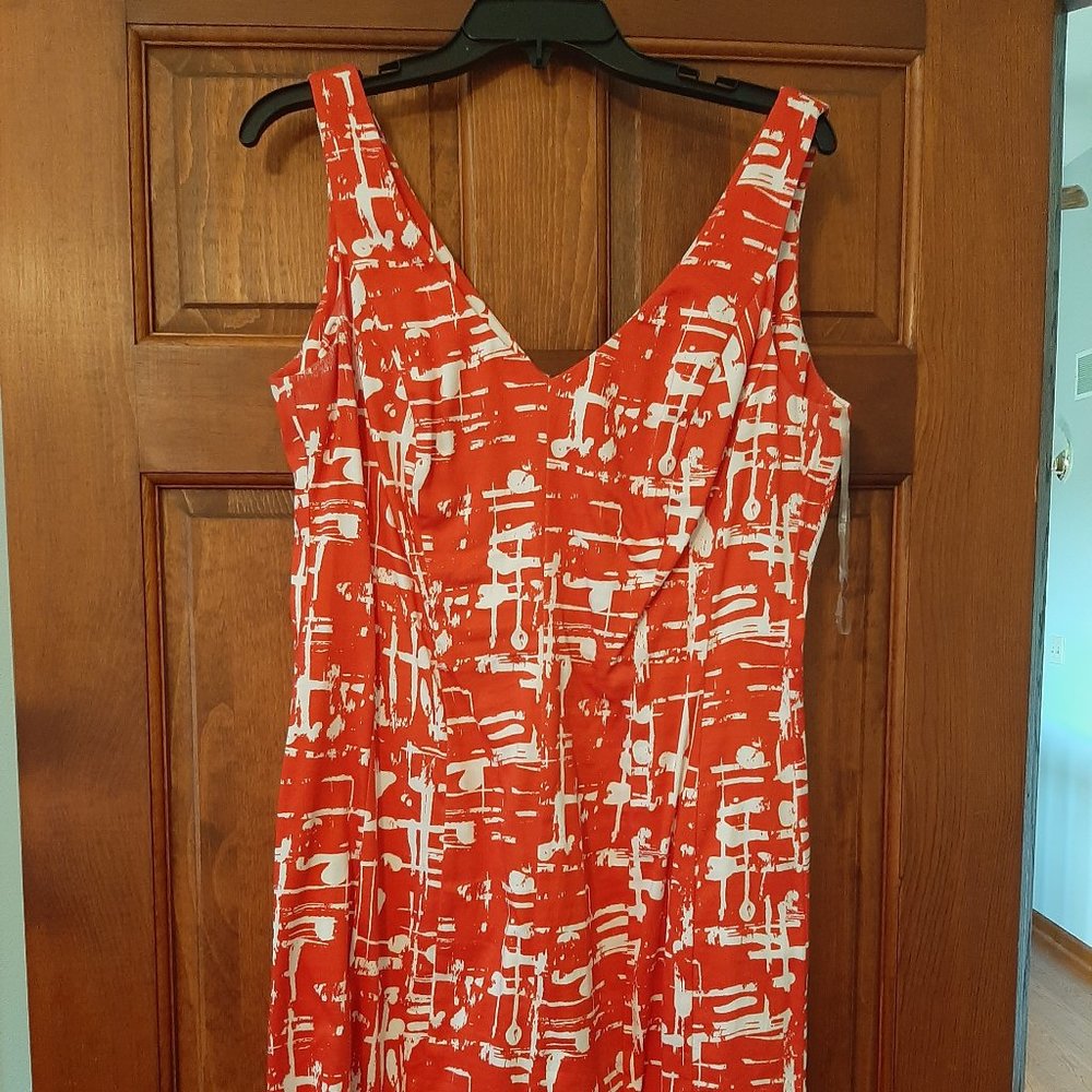 Chaps Patterned Sheath Dress